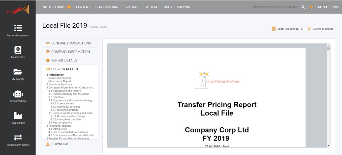 TPGenie Basic - transfer pricing documentation software