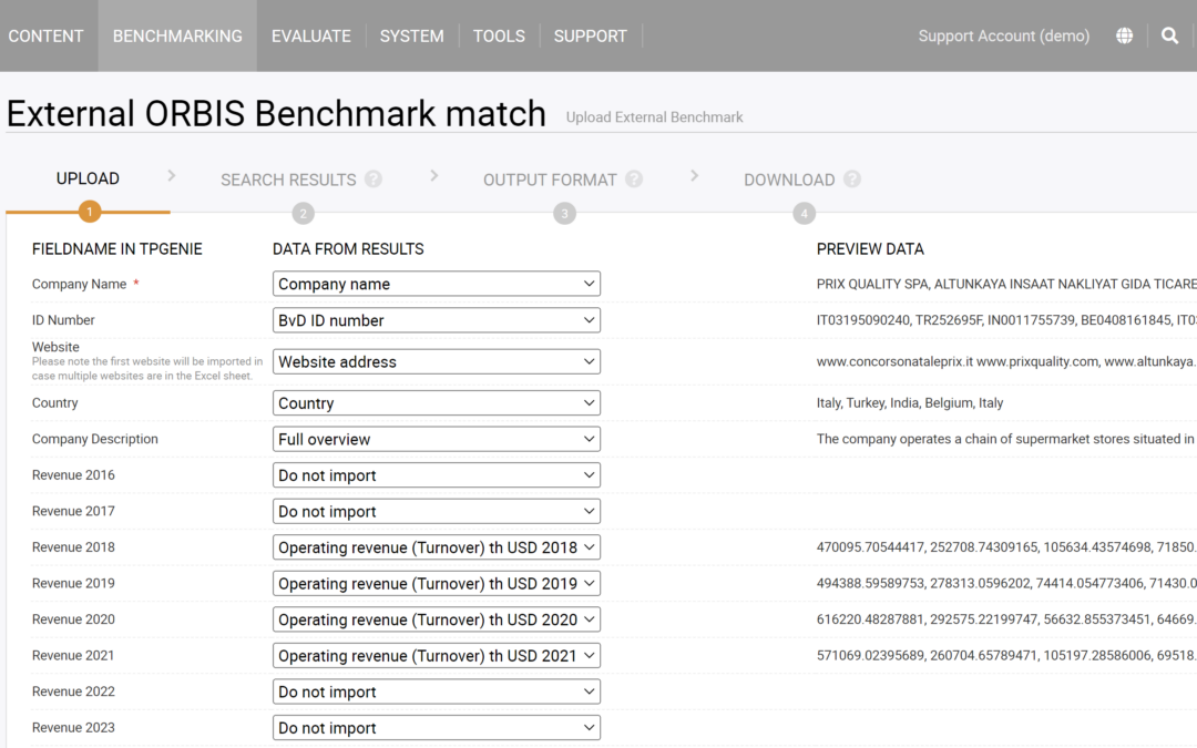 New feature: Upload External Benchmark