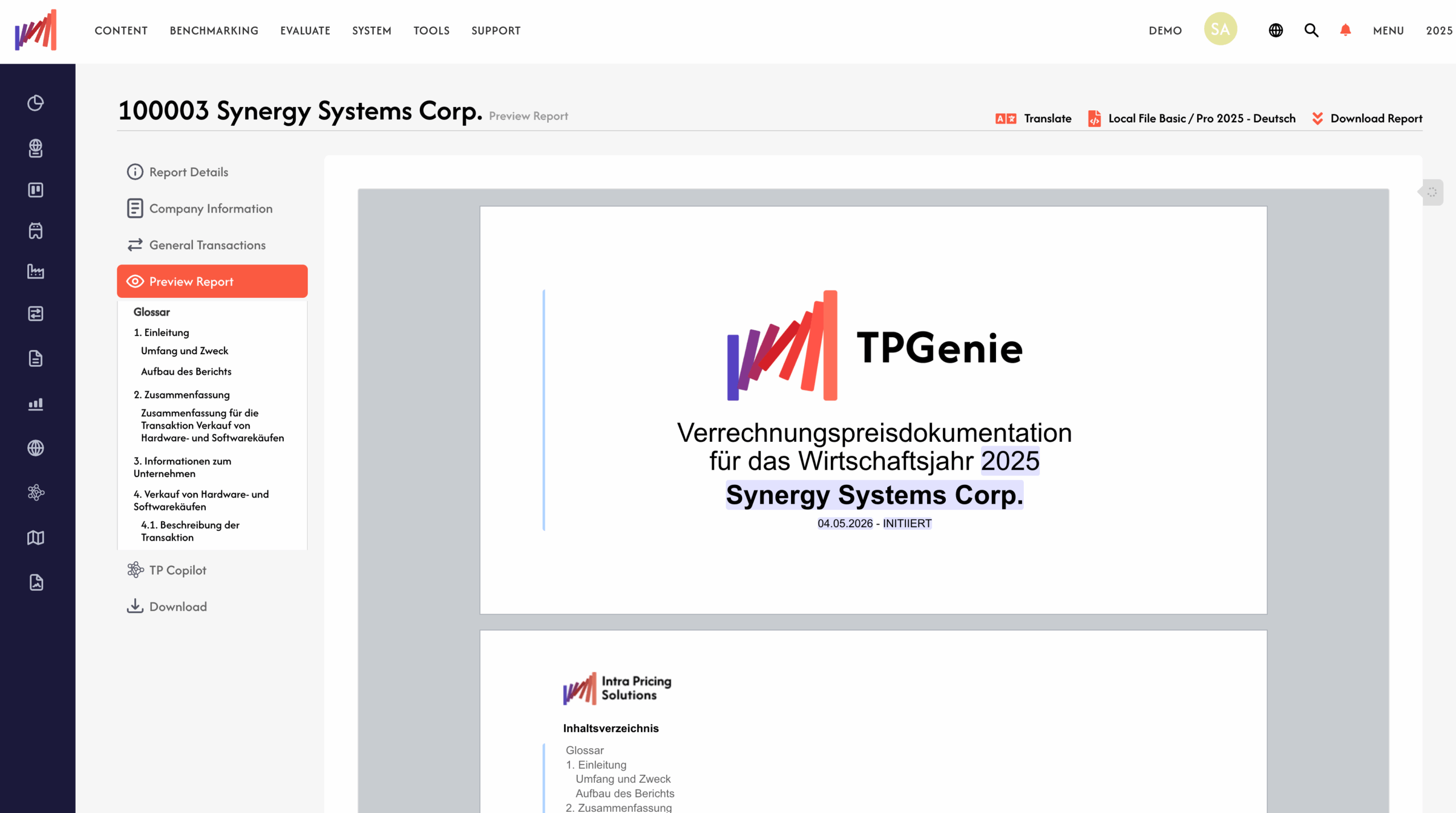 TPGenie German Example