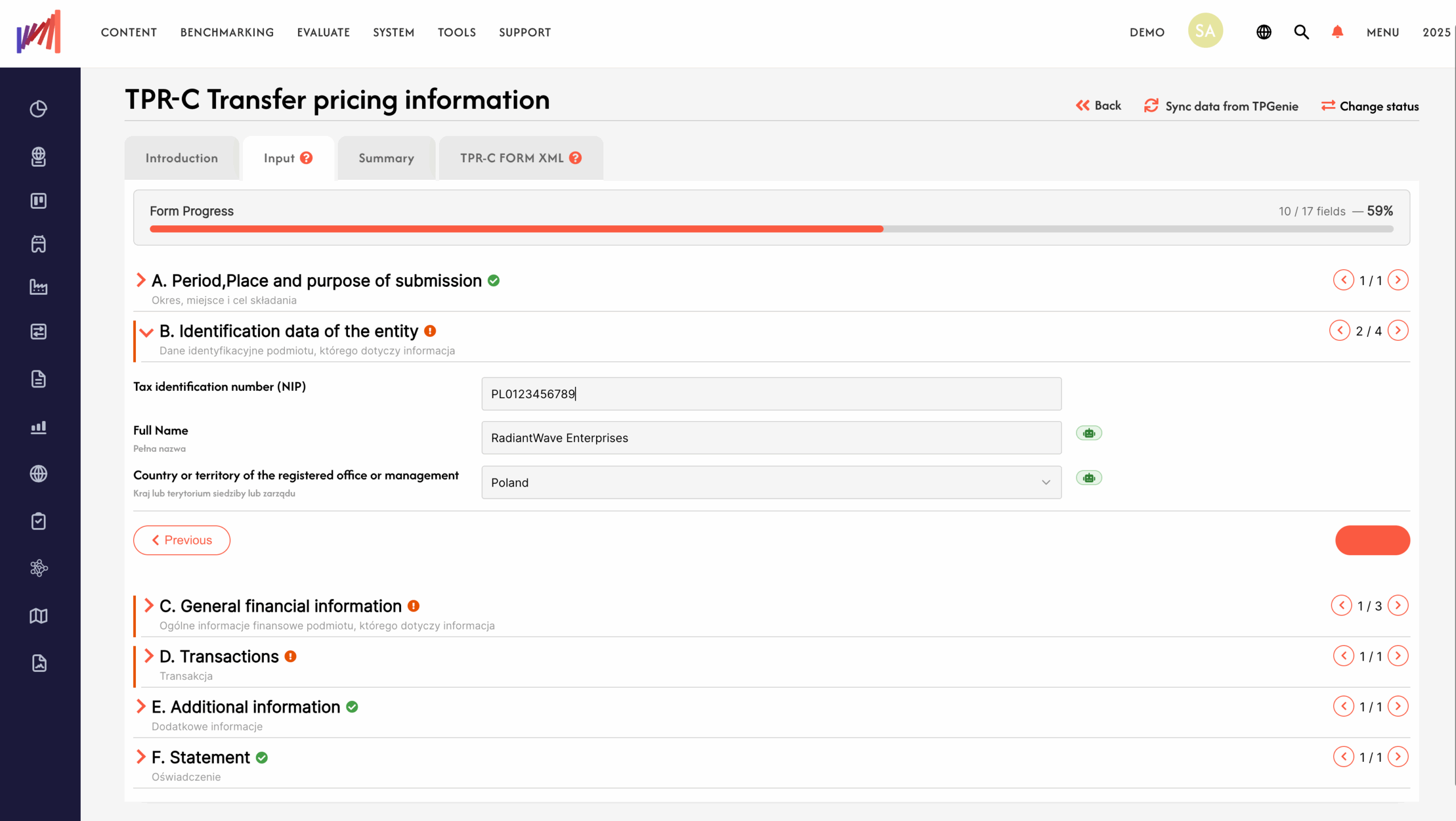 TPGenie TP Forms - TPR-C